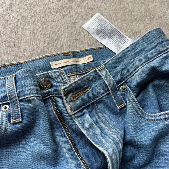 Denim Straight Leg Jeans for Women - Picture 2 of 3